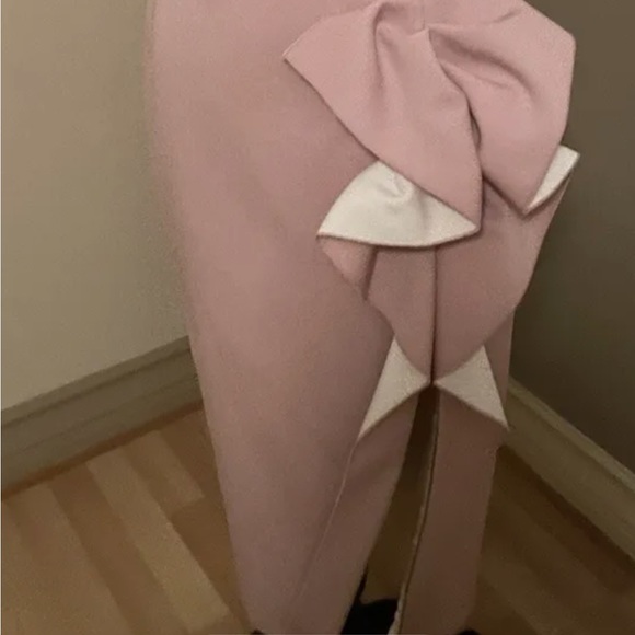 Nicole Bakti - Aida Off-Shoulder Lace Ruffled Midi Cocktail Dress US Size 10 - Picture 13 of 14